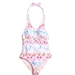 NWT Disney Mickey & Friend Women's One Piece stretchy  Bathing Suit SZ L  #001 .